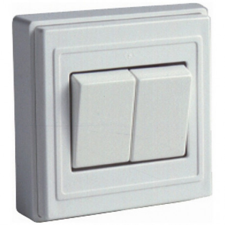01610-B DOBLE CONMUTADOR 6A 250V BL