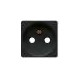 17722-M TAPA BASE ENCHUFE ANCHA CAOBA