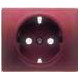 18723-RR PLACA ENCHUFE 2P+TTL ROJO RUBI