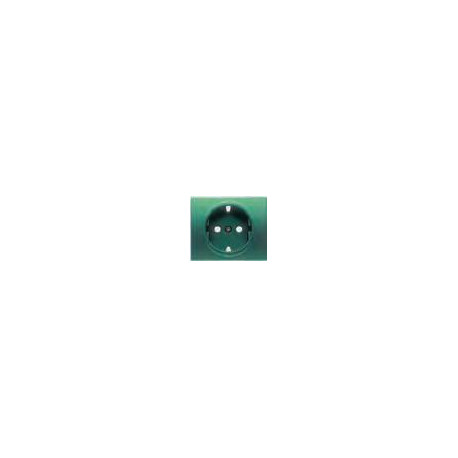 18723-VM PLACA ENCHUFE 2P+TTL VERDE MINERVA