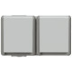 5UB4722 BASE ENCHUFE T.T DOBLE  SUP CON TAPA
