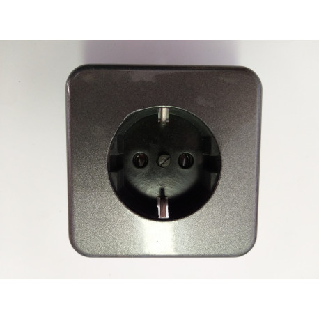 10023-GF BASE ENCHUFE TT+ TECLA GRAFITO